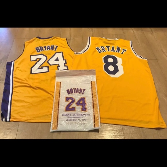 Kobe Bryant Retirement Ceremony Jerseys
